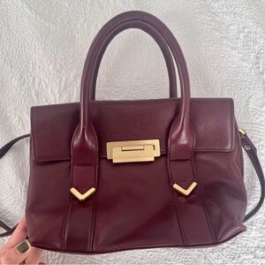 Elegant Burgundy Leather Handbag